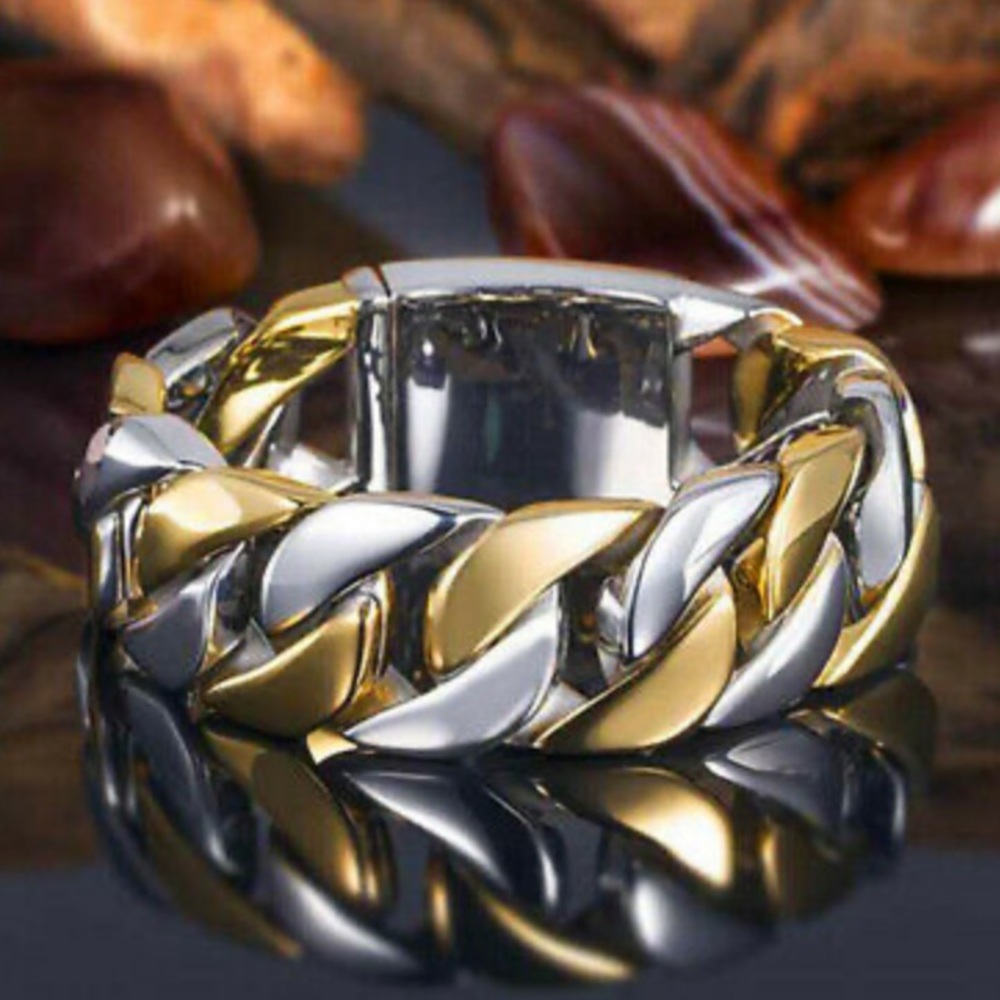 NEW 925 Sterling silver Two tone Ring - Picture 1 of 3